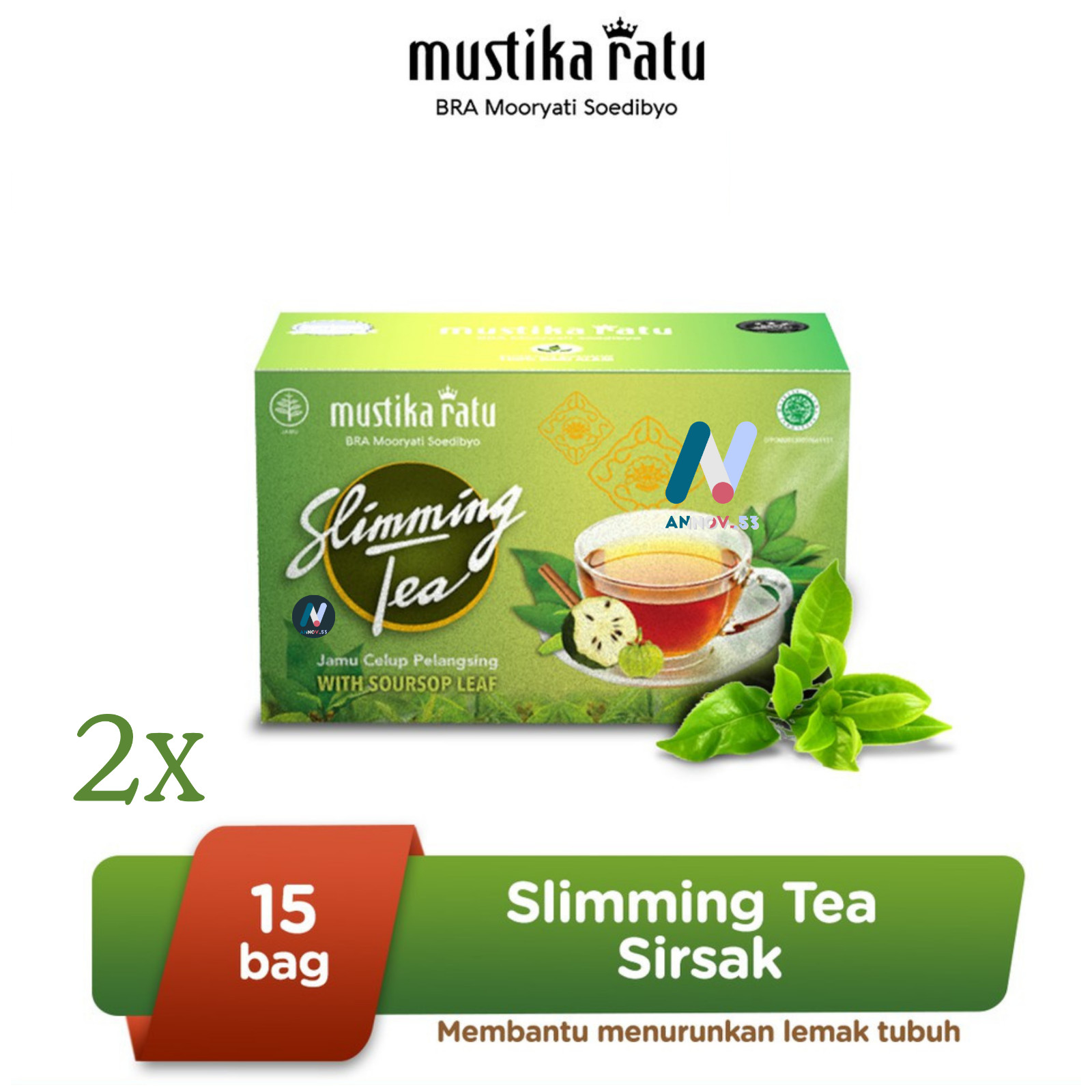 MUSTIKA RATU Herbal Slim Soursop Tea Immune Antioxidant Weight Loss Fat Burn 2X