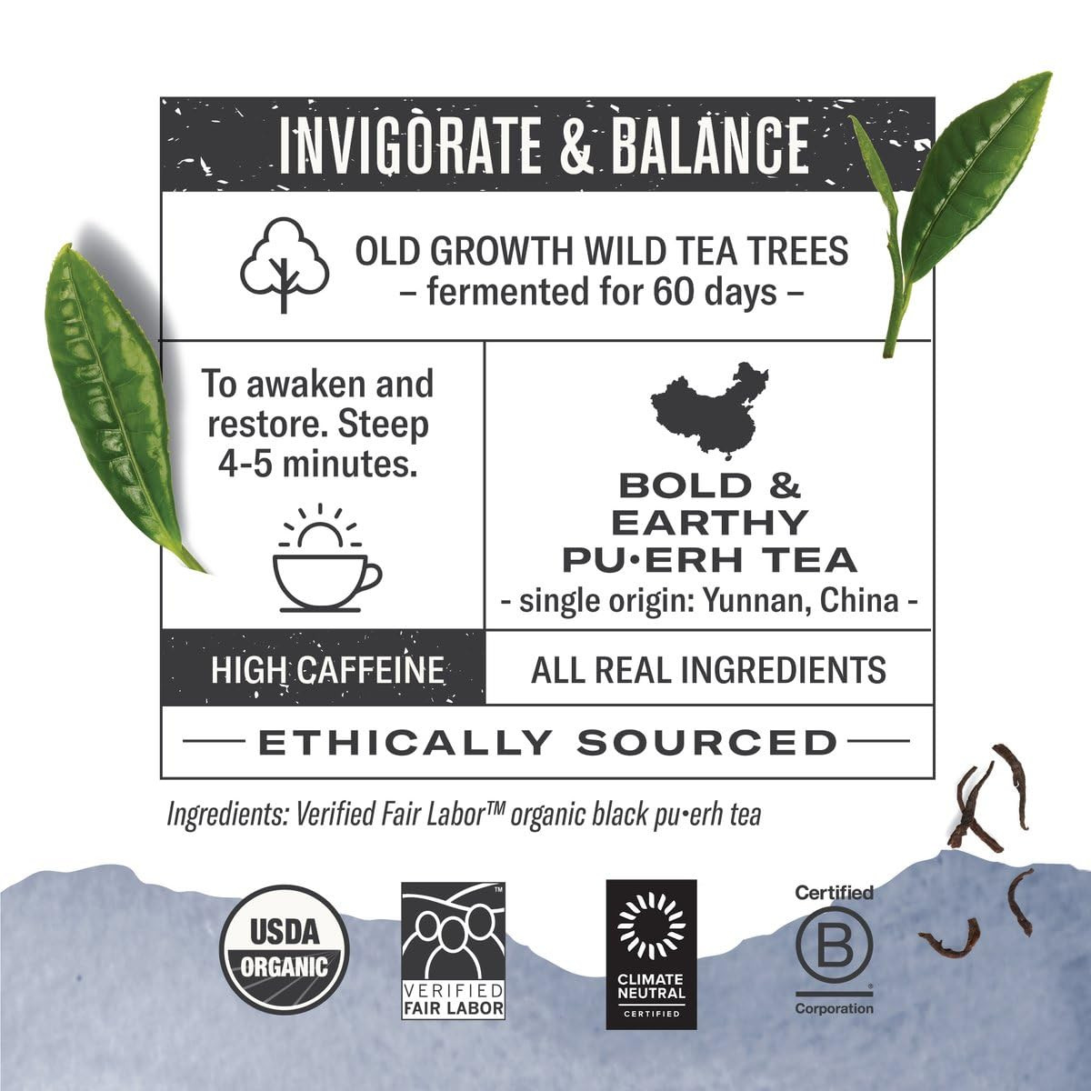 Numi Organic Emperor’S Pu-Erh Tea, 100 Tea Bags, Aged Fermented Yunnan Black Tea