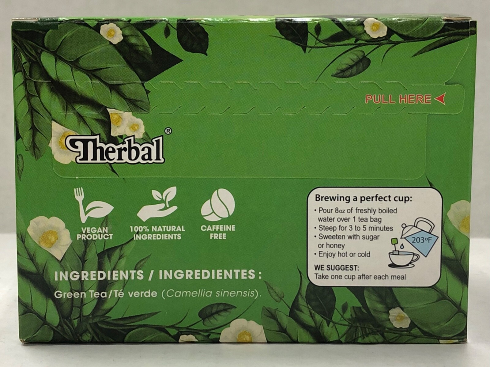Therbal Green Tea Infusion Herbs Te Verde Te Instantaneo 20 tea bags