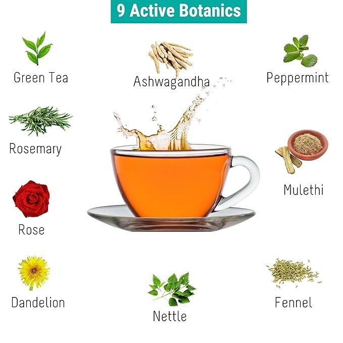 OH CHA – Green Tea, Afternoon Boost 35g Post Meal Digestive Tea with Rose petals