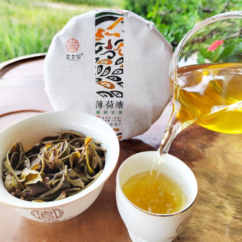 200g Spring Tea Yi Wu Mint Pond Ancient Tree Tea 2021 Raw Tea Pu’er Tea Cake
