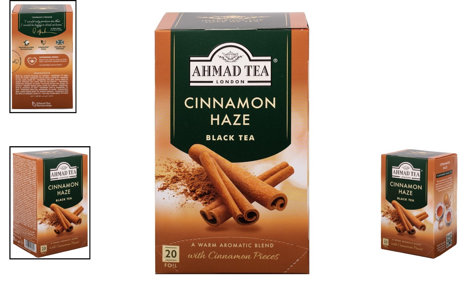 20 Count Gluten Free Cinnamon Haze Black Tea – Naturally Caffeinated & Healthy