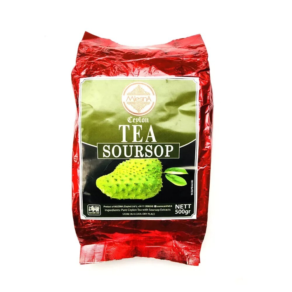 Mlesna pure Ceylon tea, Natural flavored Soursop black tea 500g Pack of 2 (35.27