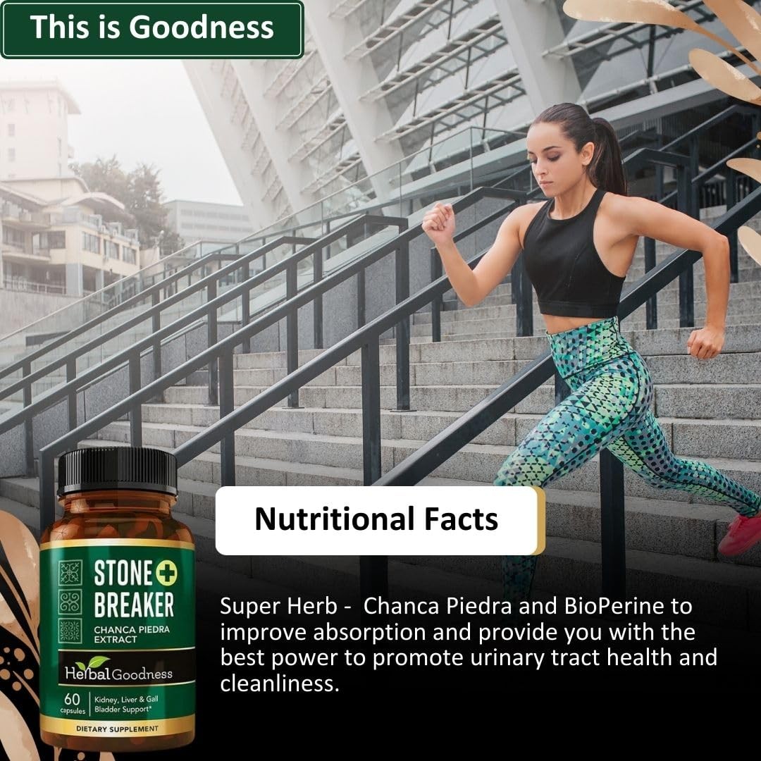 Chanca Piedra Stone Breaker 60 Vegan Capsules with Curcumin & BioPerine