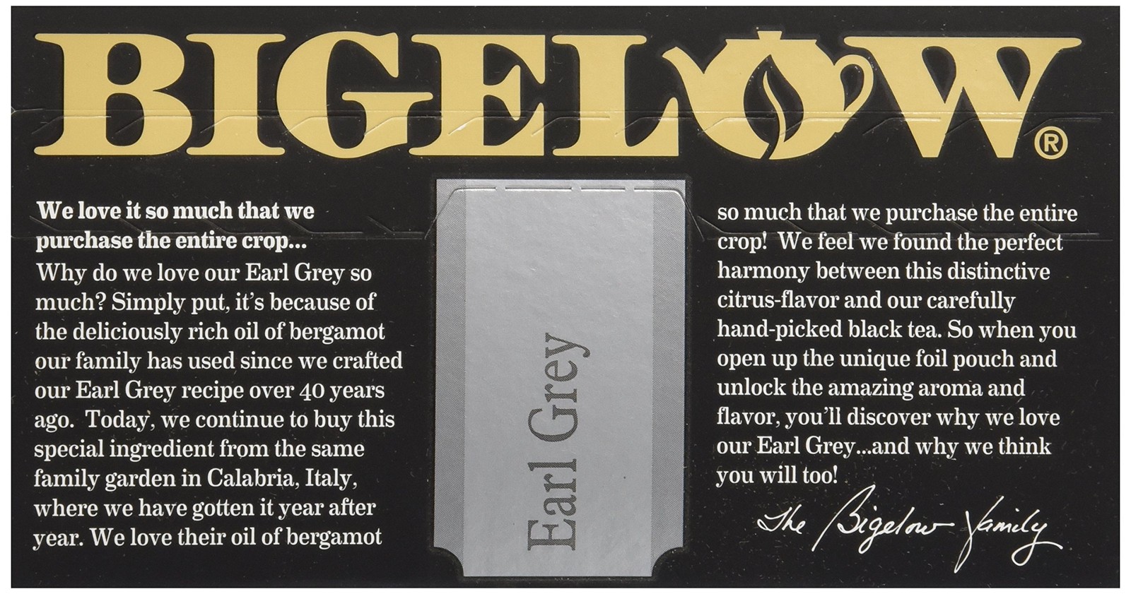Bigelow Earl Grey Tea Bags, 40 Count – Premium Black Tea with Bergamot Flavor