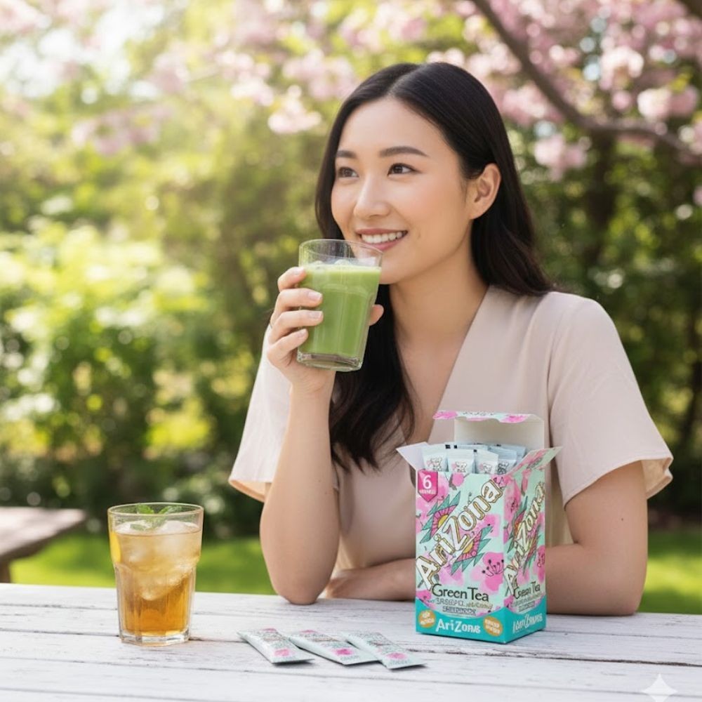 Arizona Green Tea Drink Mix with Ginseng & Honey, 6 Sticks per Pack, Pack of 2,