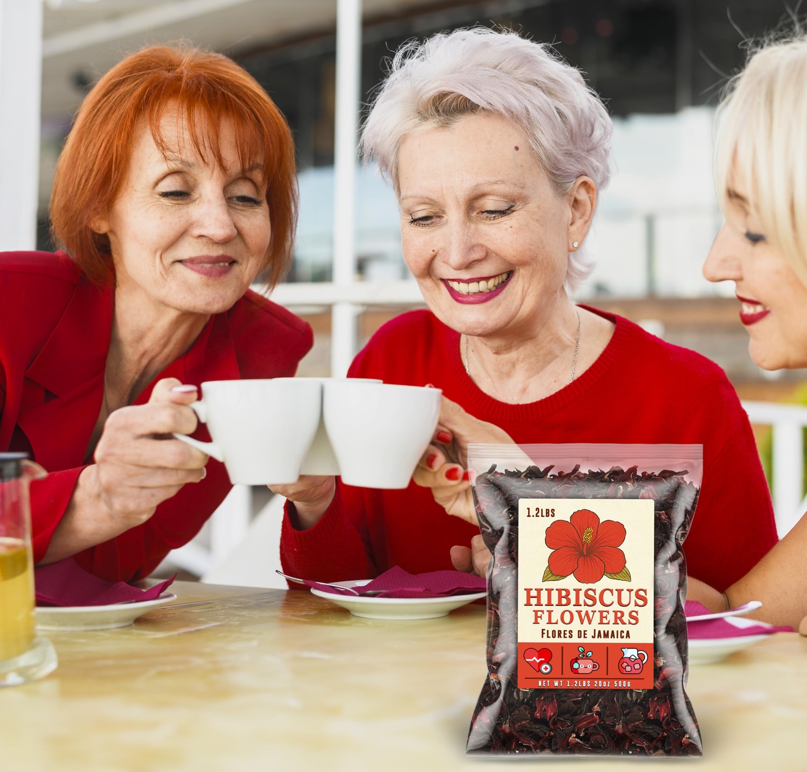 Hibiscus Flowers 1.2 Lbs/19oz Bulk Bag Dried Flower, Flor De Pounds