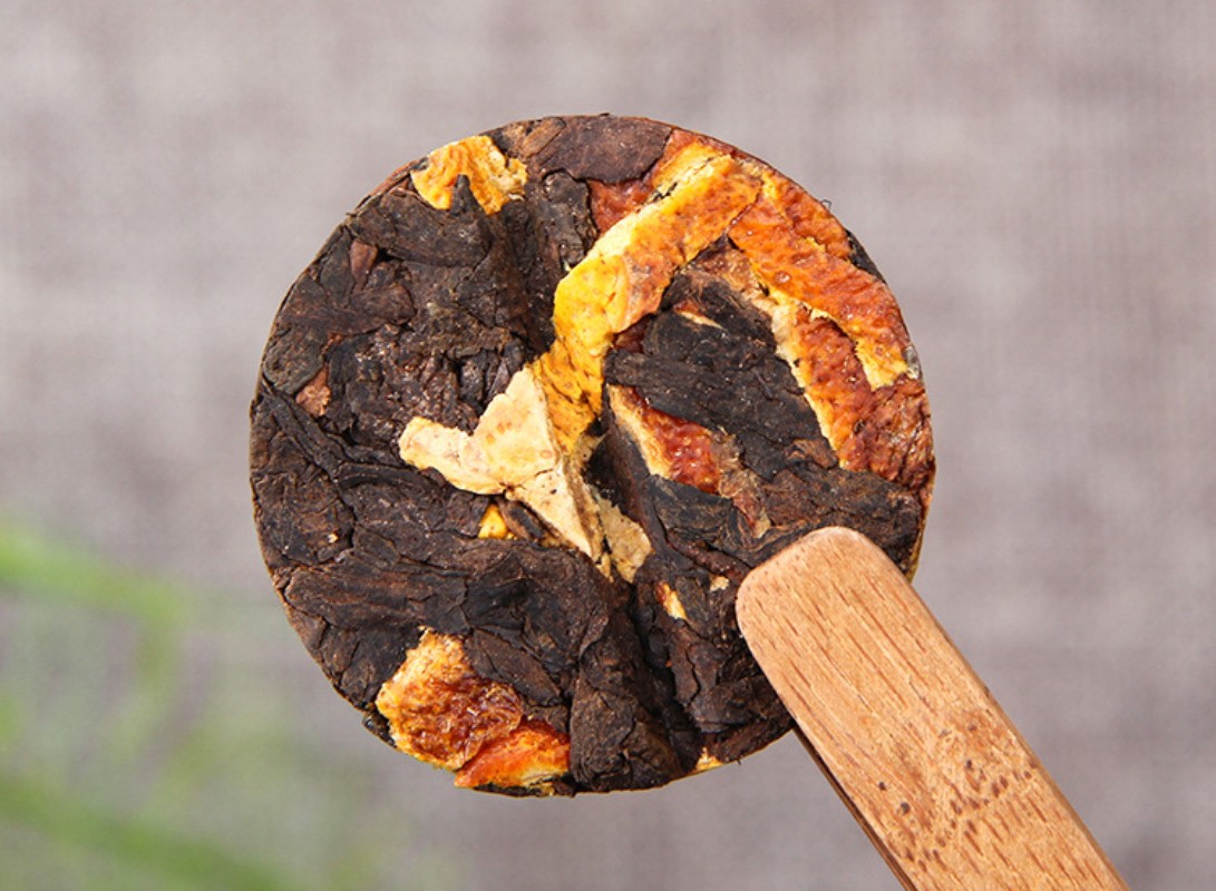 500g Yunnan Tangerine Peel mellow aroma Pu’er Tea Ripe Tea Bulk Mini Tea Cake