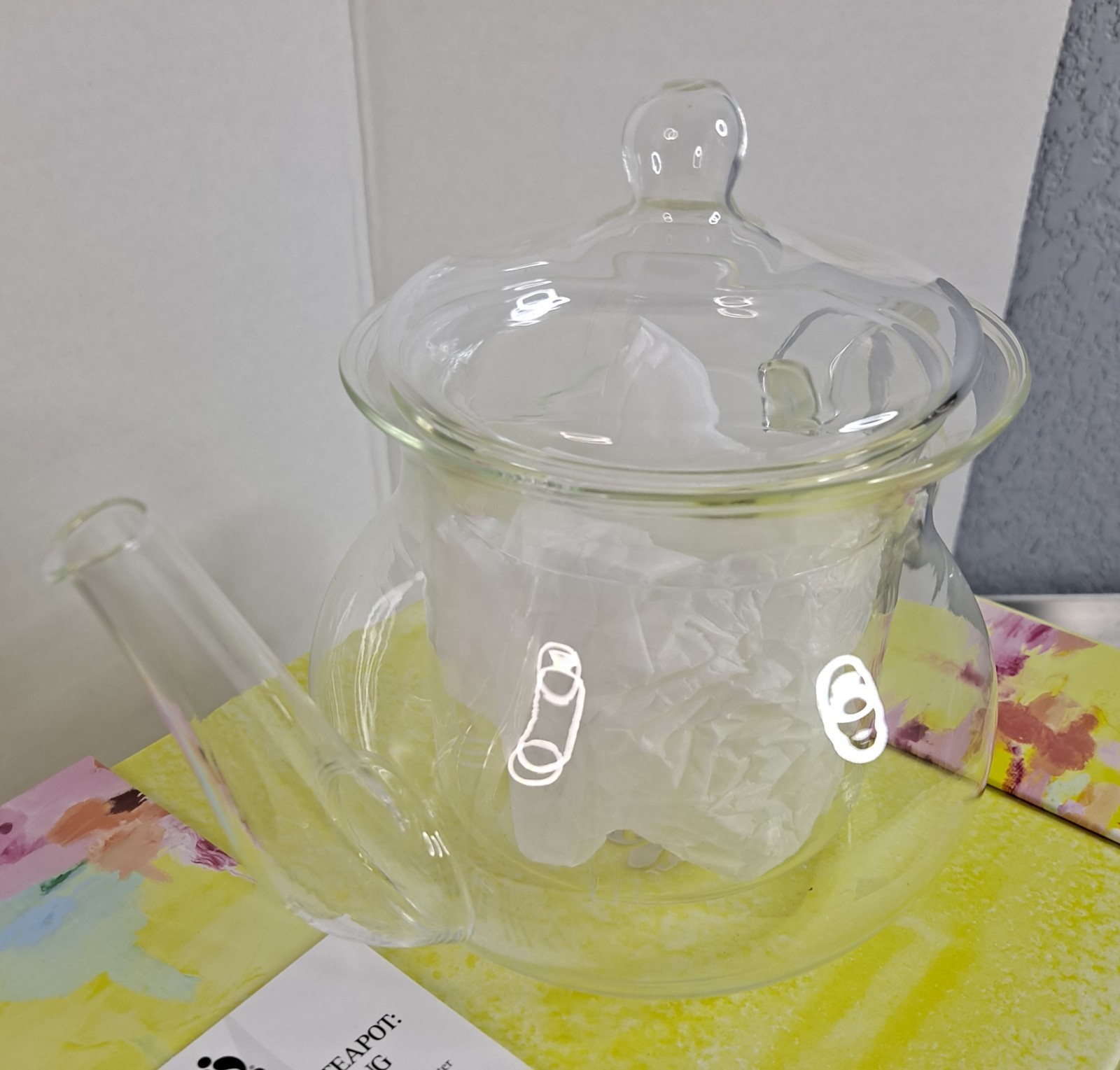 Teavana In Bloom Glass Teapot In Excellent Condition, NOS.