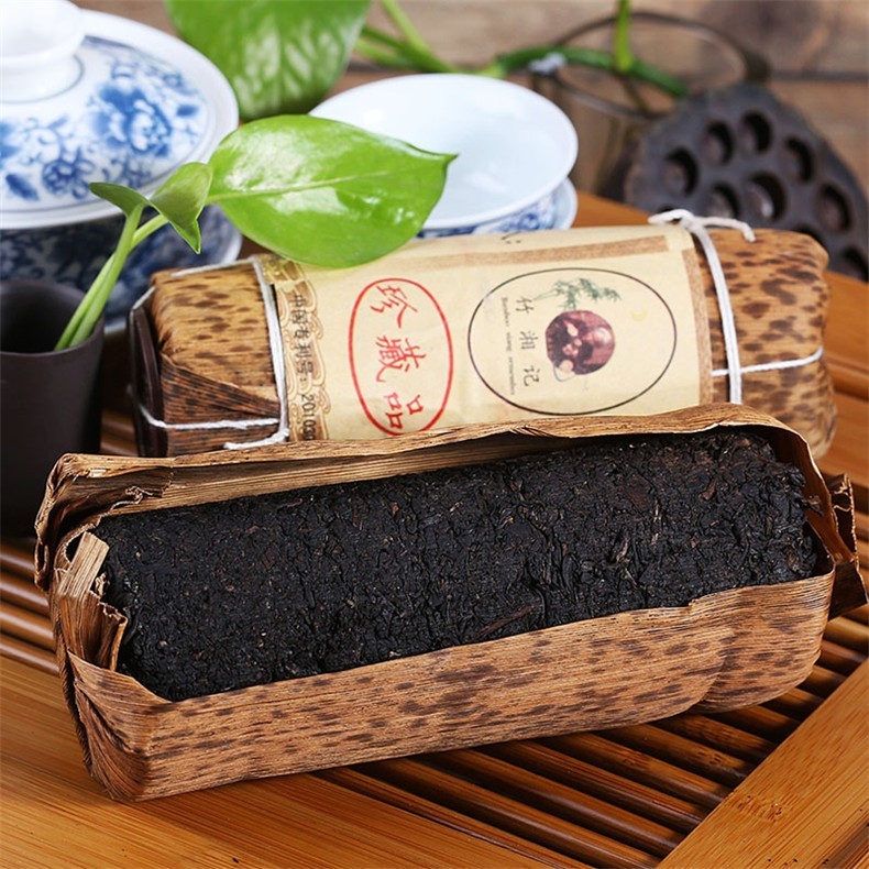 Premium Hunan Anhua Black Tea Brick 200g Natural Energy Herbal Tea for Men