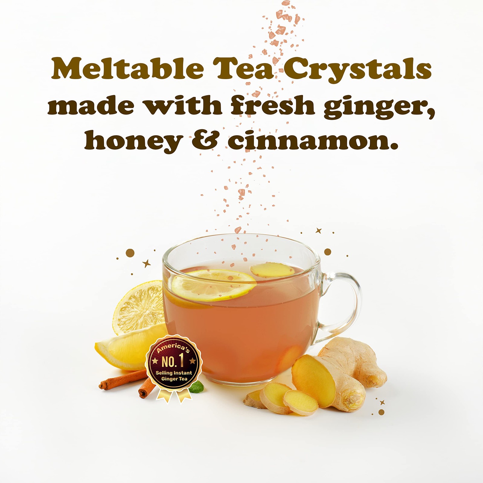 Pocas Honey Ginger Instant Tea Powder, Cinnamon Flavor, Ginger Extract & Real…