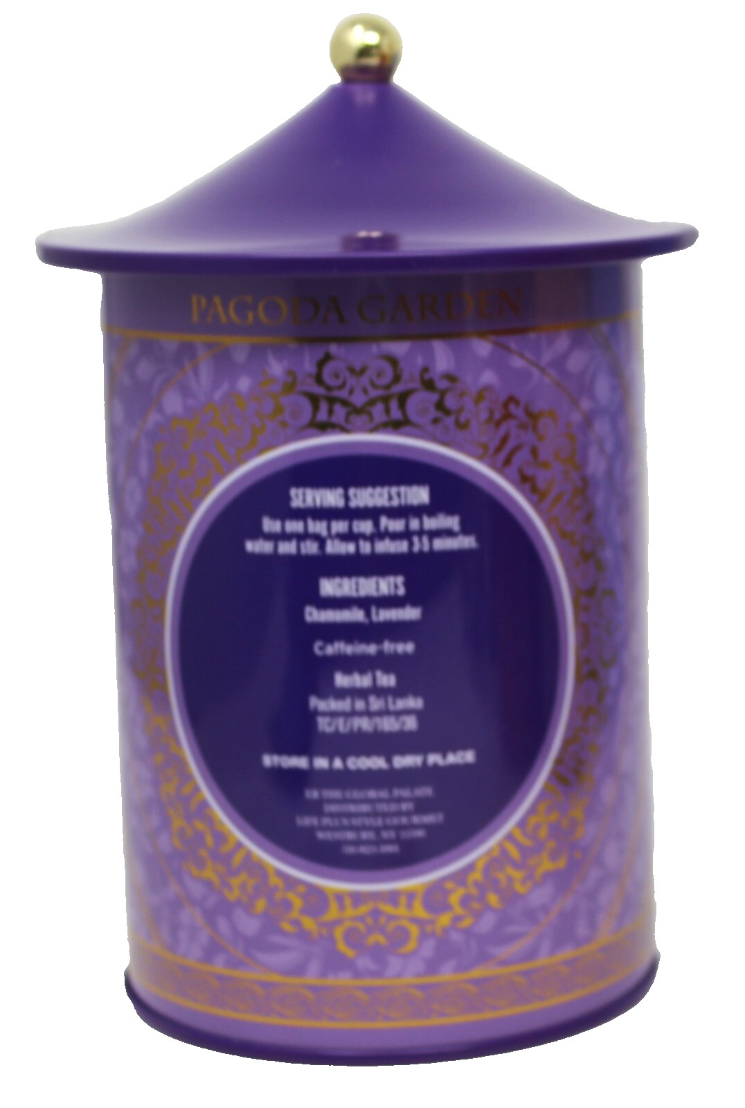 x2 Pagoda Chamomile Lavender Herbal 60 Tea Bags Reusable Tin Exp 12/27