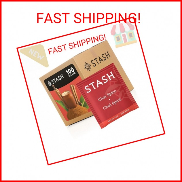 Stash Tea Chai Spice Black Tea, Box of 100 Tea Bags