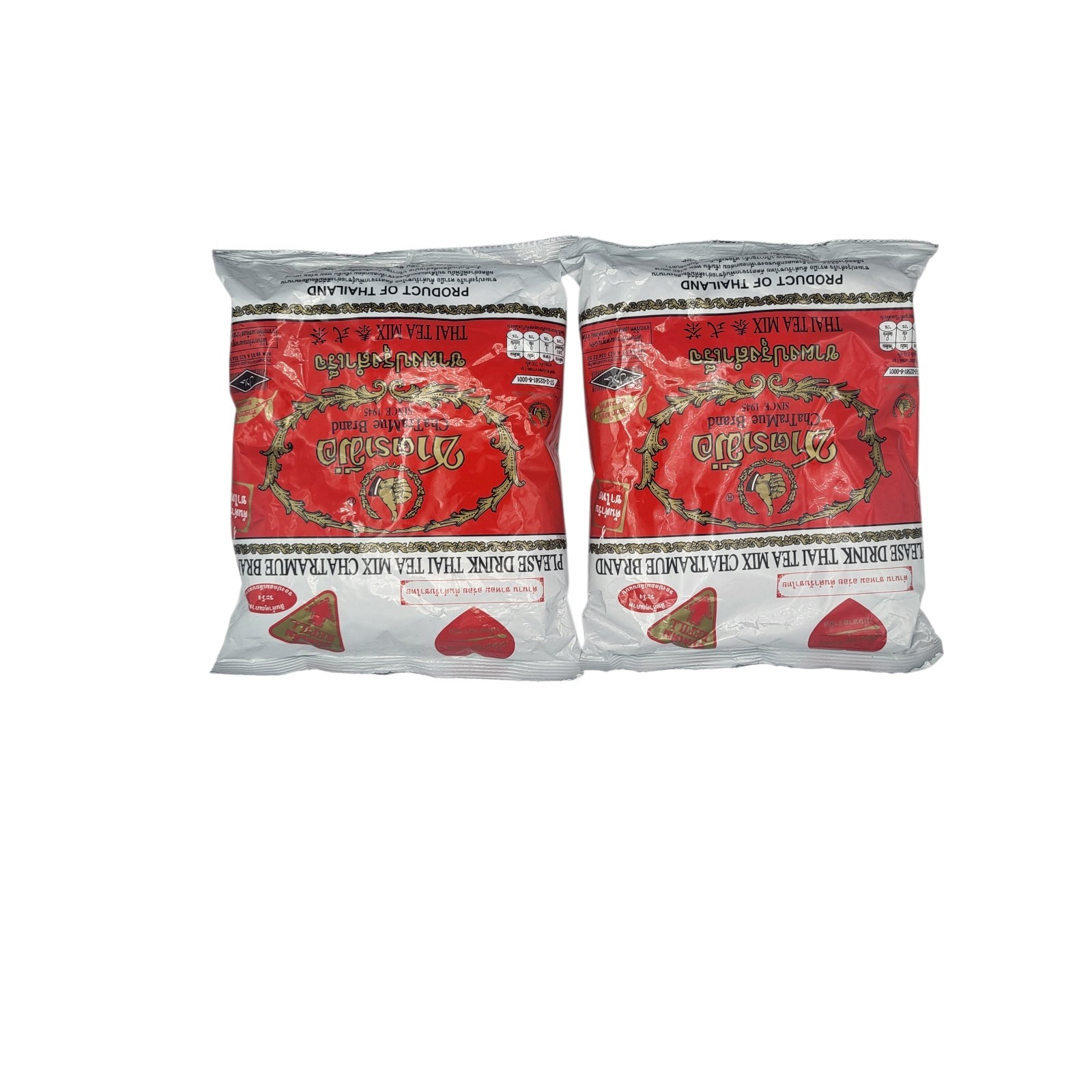 ChaTraMue Number One Thai Tea 2 Bags 400g Red Label Original Thai Tea Mix