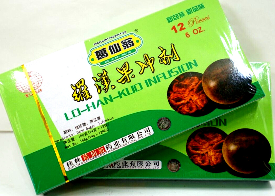 Lot 2 x Lo Han Kuo Beverage 2 box = 24 Small boxes (6 oz) each,New & Sealed Box