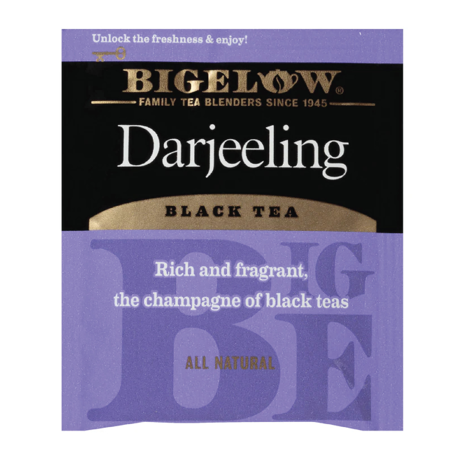 6x Boxes Bigelow Darjeeling Natural Black Tea | 20 Pouches Per Box | 1.41oz