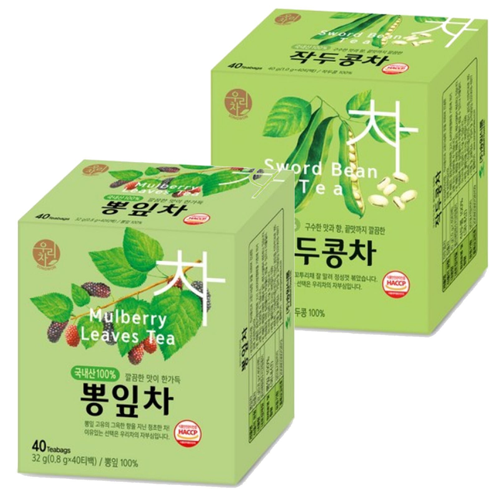 Korean Songwon Mulberry Leaves + Sword Bean Tea 80 Tea bag Free Shipping
