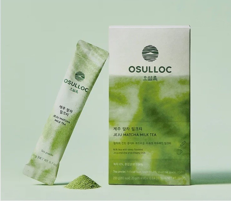 OSULLOC Korean Milk Tea Stick Set 3 Flavors Matcha Hojicha Milk Tea 30 Sticks