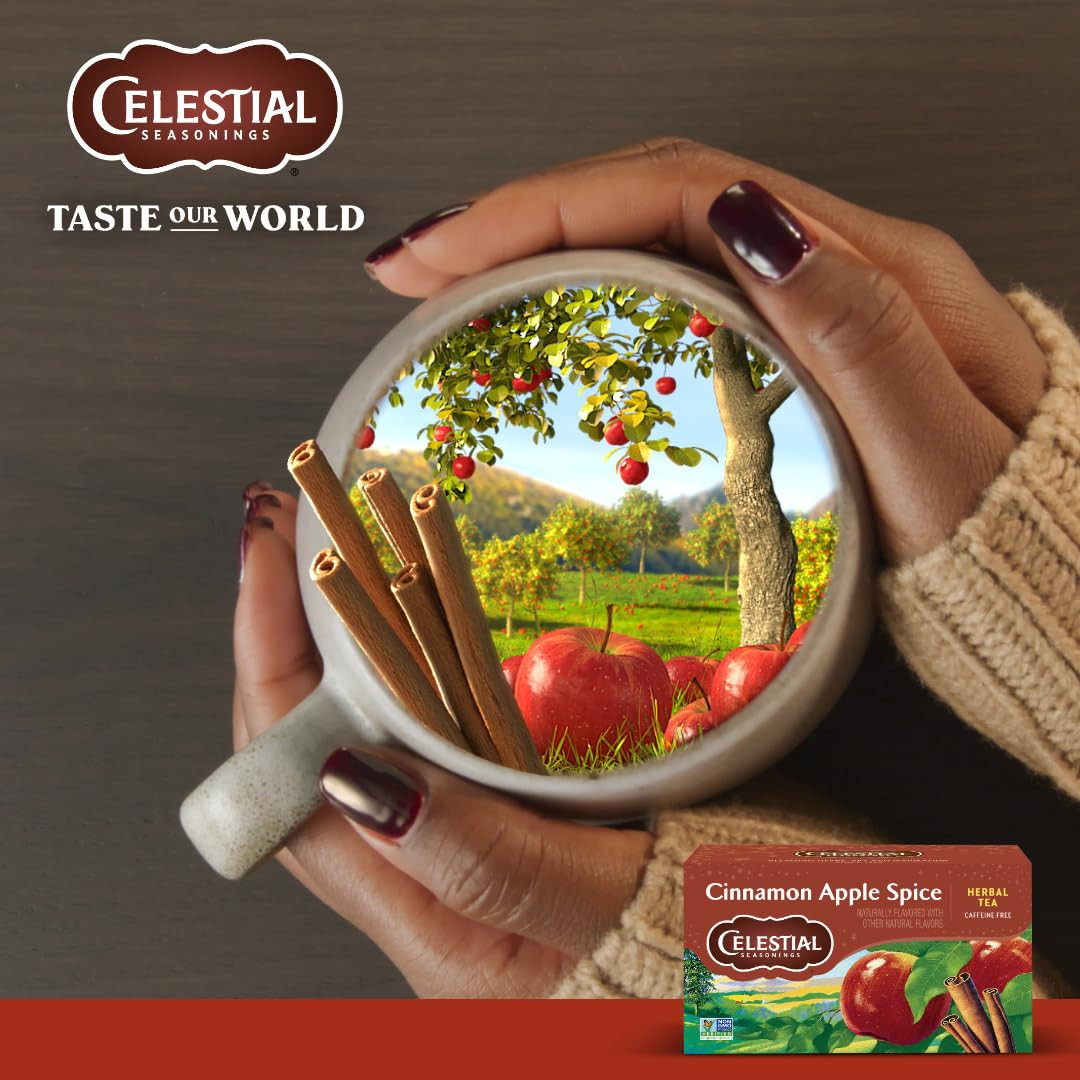 Celestial Seasonings Cinnamon Apple Spice Tea, 20 Bags, 6 Pack
