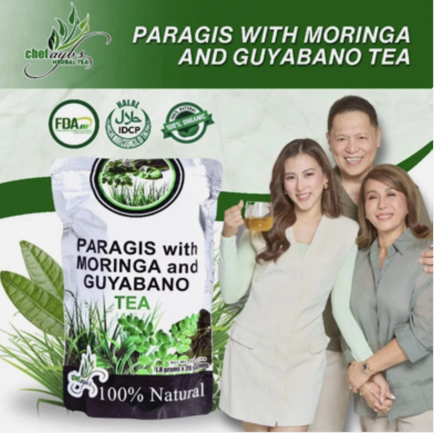 Chef Ayb’s Paragis (Goose Grass) Herbal Tea – 100% Natural, 2Packs