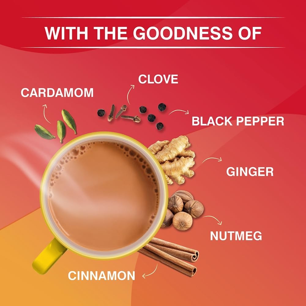 5X Red Label Instant Masala Chai Premix – 13g*10 sachets | Instant Tea Premix