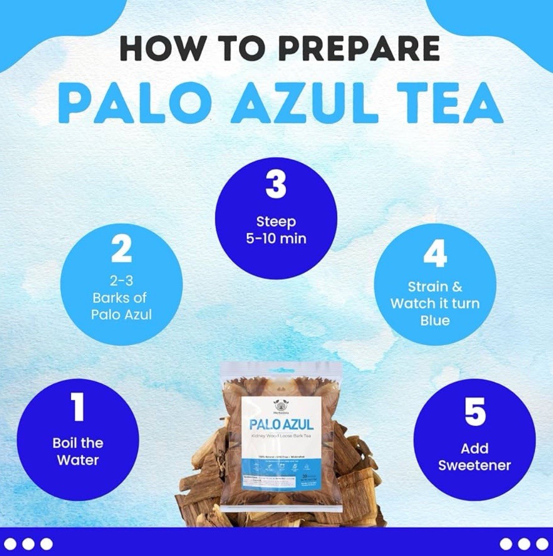 Kidney Wood Herbal Tea 4 oz.-113g Palo Azul Te Herbal, Natural Mexican Herb