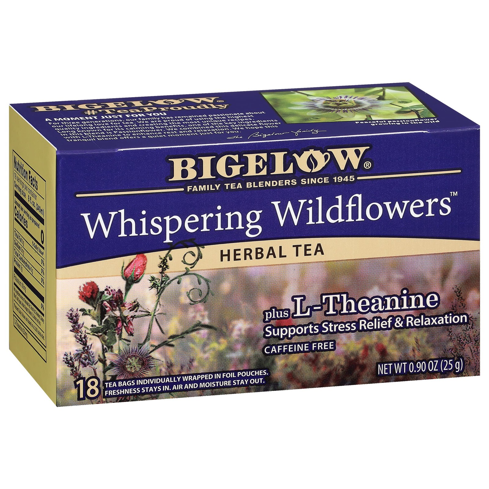 Bigelow Whispering Wildflowers Herbal Tea 18 Count Caffeine Free Individually…