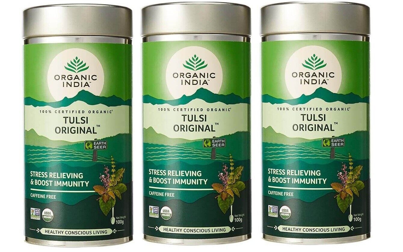 Organic India Tulsi Original 100 Gram (Pack of 3) with free shipping