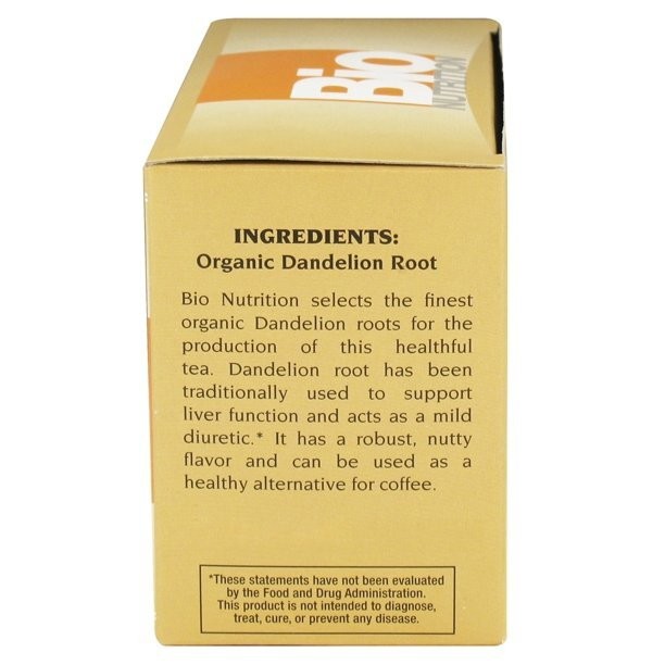Bio Nutrition Organic Liver Support with Dandelion Root Herbal Tea Bags 30 Count