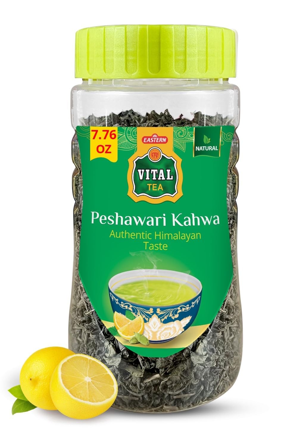 Peshawari Kahwa Tea – 220g Loose Leaf Jar, Premium Green 1 Count (Pack of 1)