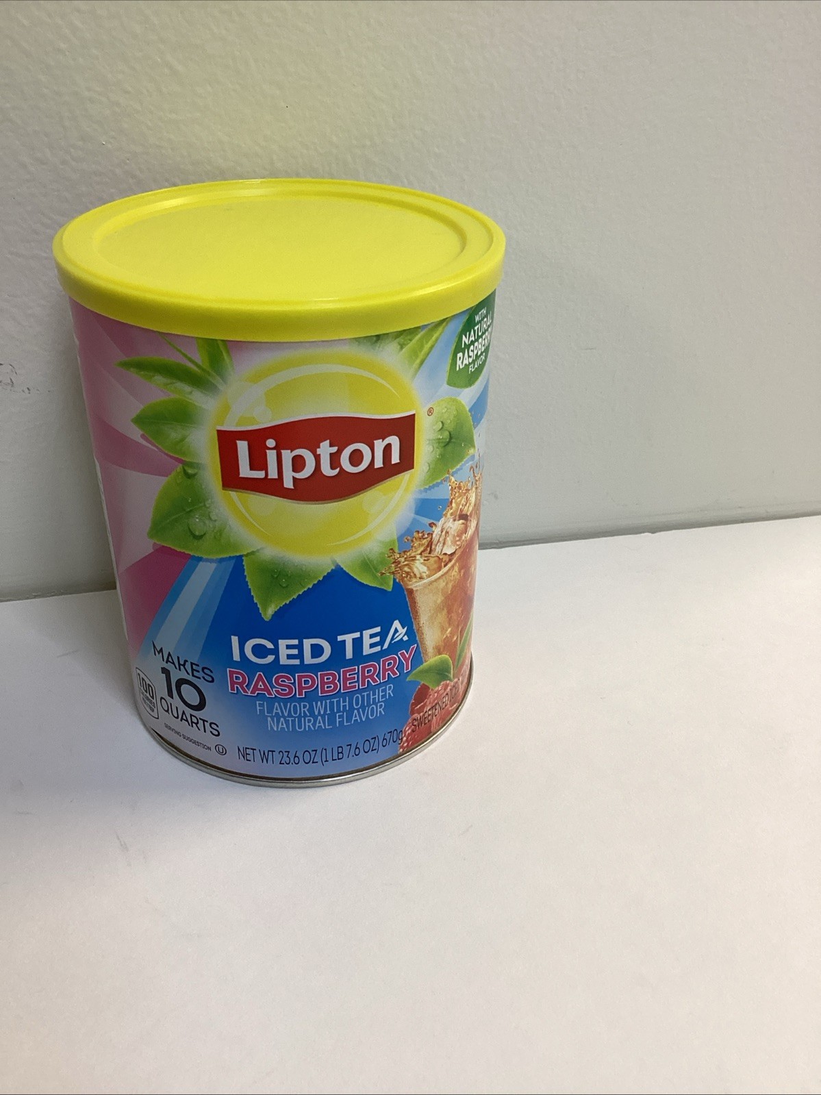 Lipton Iced Tea Raspberry Iced Tea Mix, Makes 10 Quarts NEW HTF Exp 03/05/26