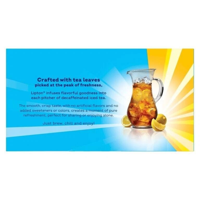 Lipton Unsweetened Iced Tea Bags, Family Size Zero 48 Count (pack of 1)