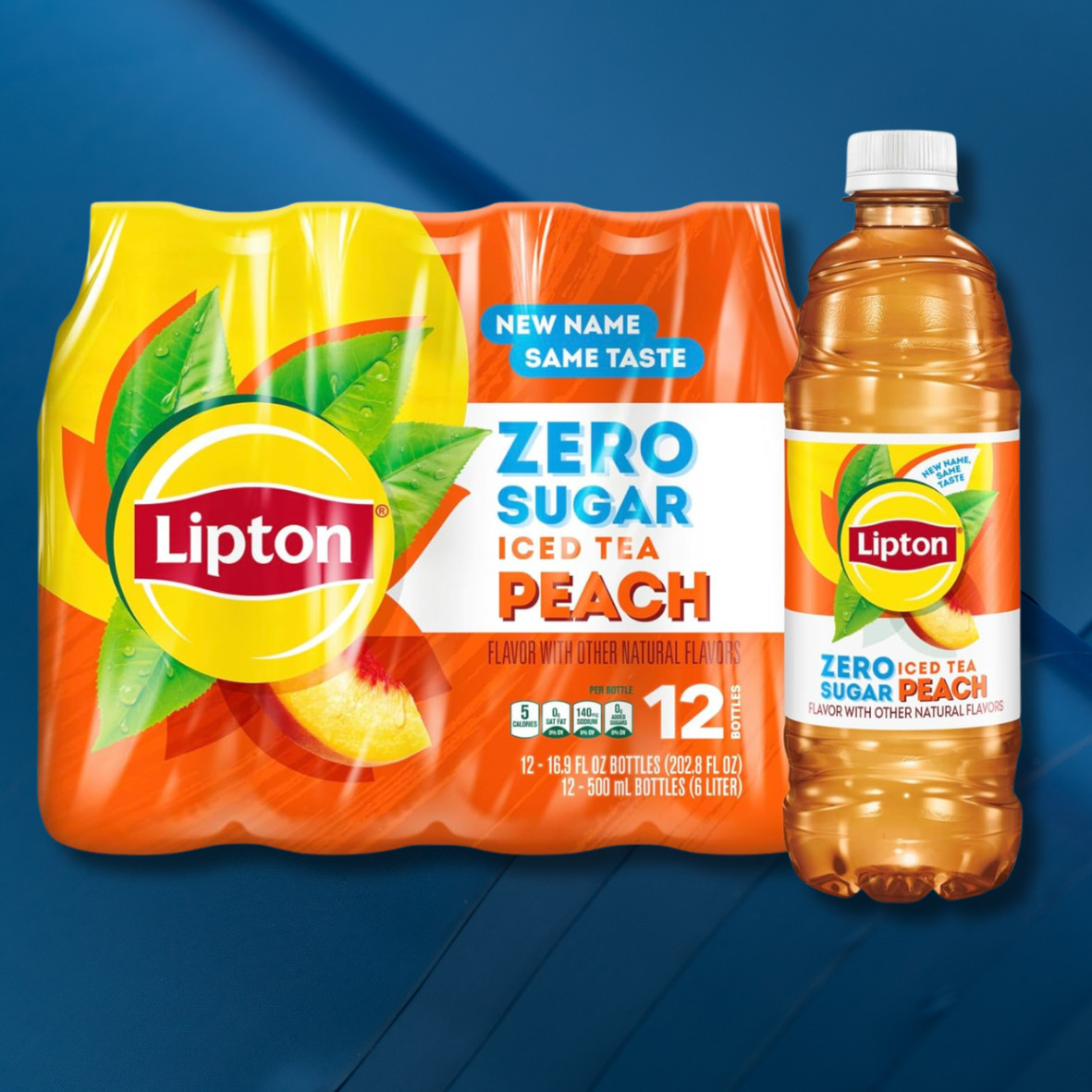 Zero Sugar Peach Iced Tea, 16.9 fl oz, 12 pack Bottles​ Free Shipping