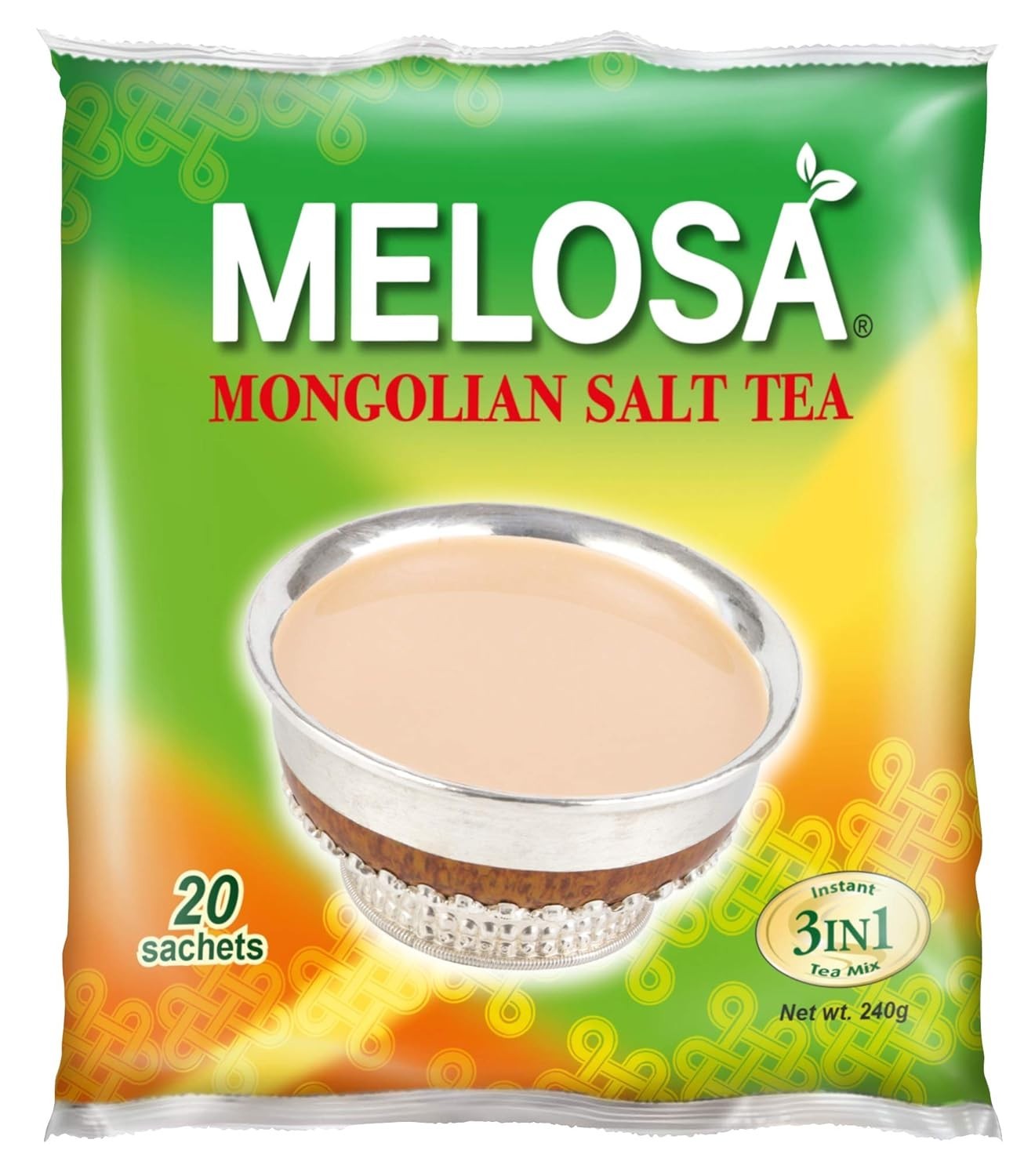 MELOSA, Mongolian Salt Tea Butter Tea PO Cha. Instant 3 in 1 Tea Mix g, 240 Gram