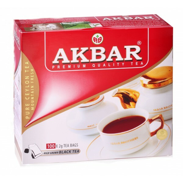 AKBAR Premium Quality Tea 100 X 2g Tea Bags High Grown Black Tea US Seller