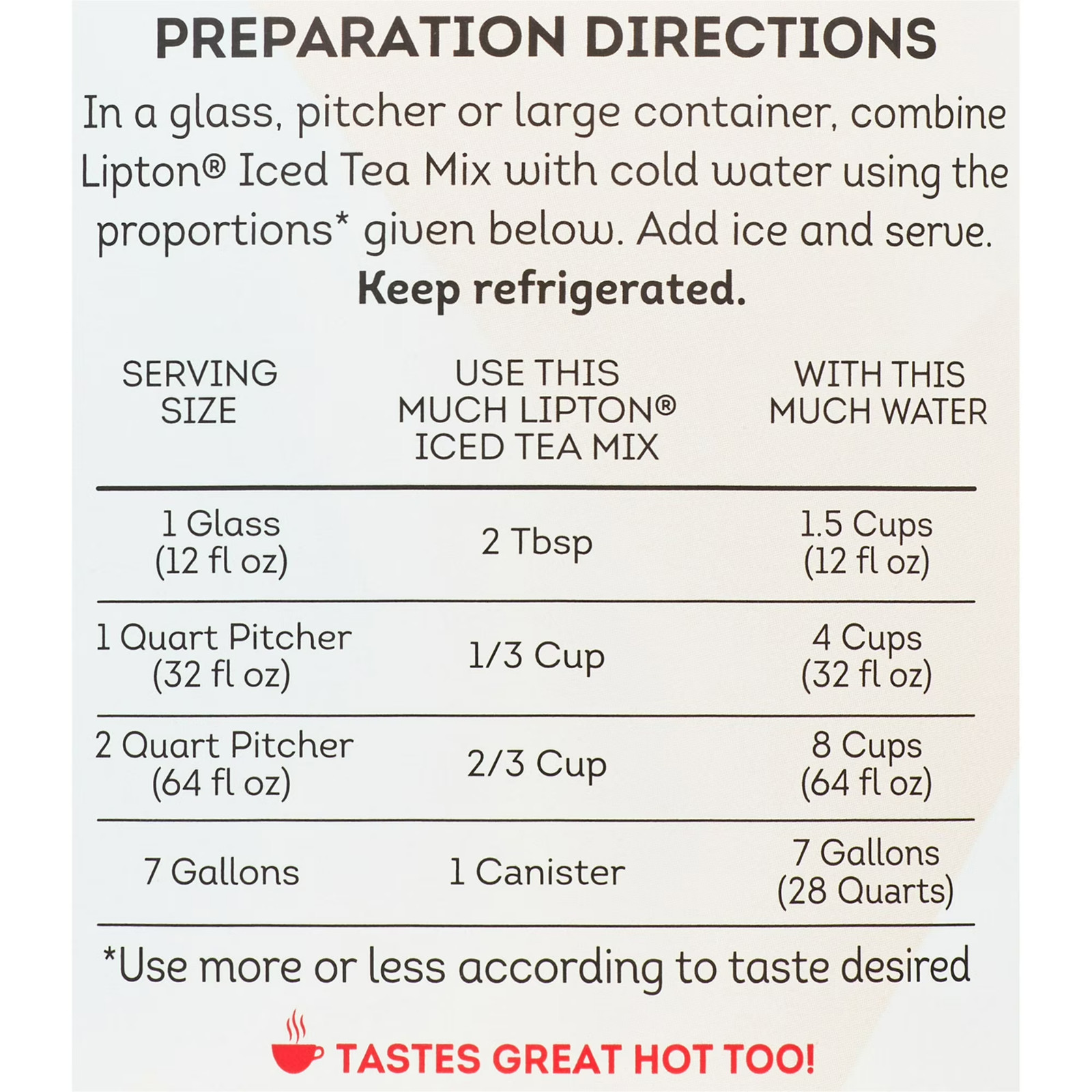 (4 pack) Lipton Southern Sweet Powdered Tea Mix, 28 Quarts
