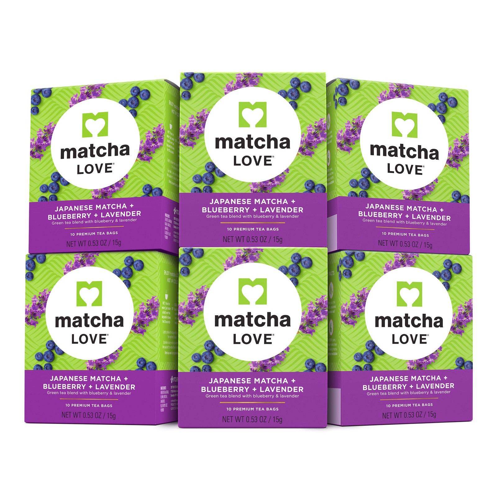 Japanese Matcha + Blueberry + Lavender, 60 Premium Tea Bags