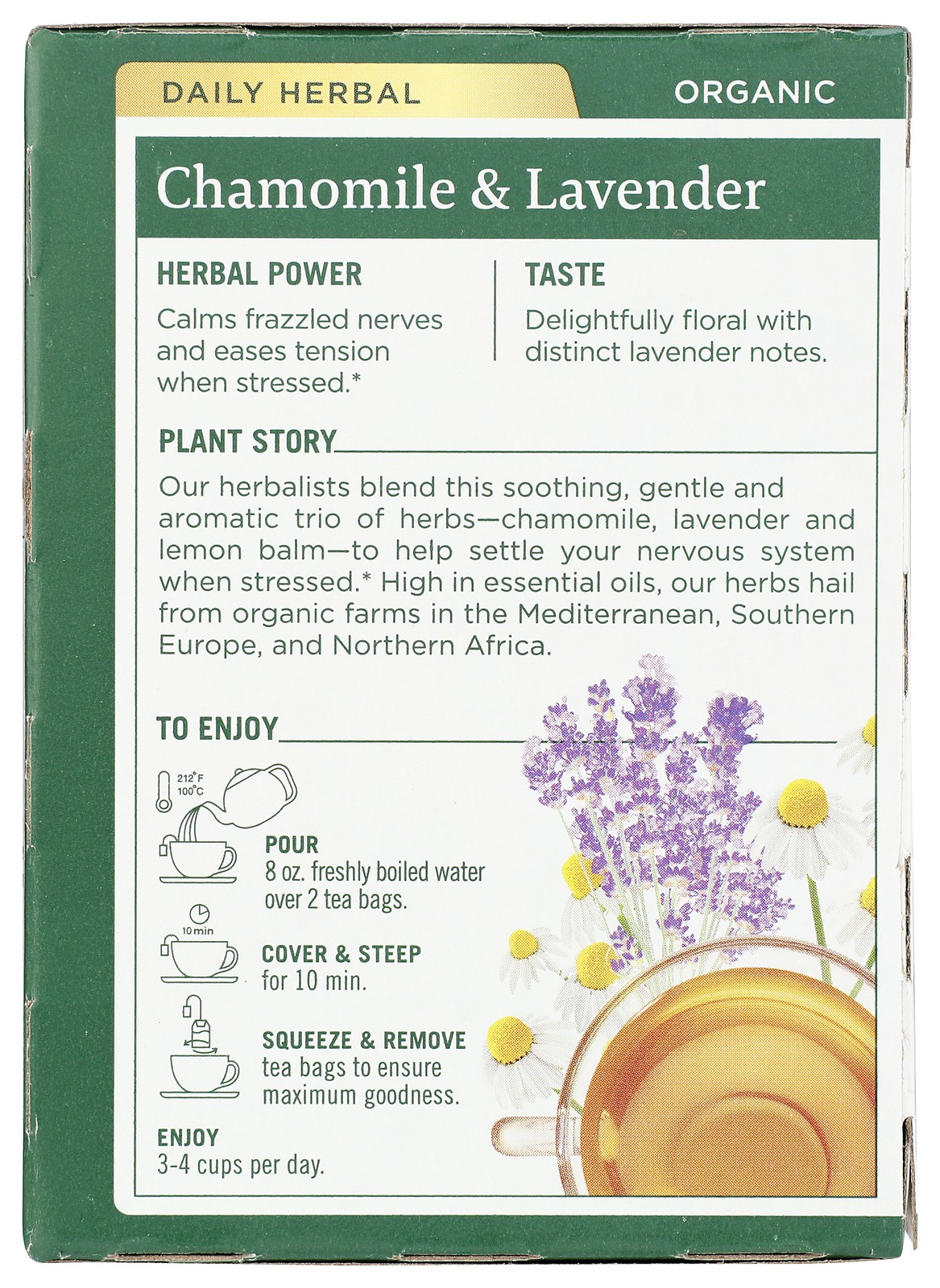 Traditional Medicinals Organic Chamomile & Lavender Herbal Tea 16 Count 3 Pack