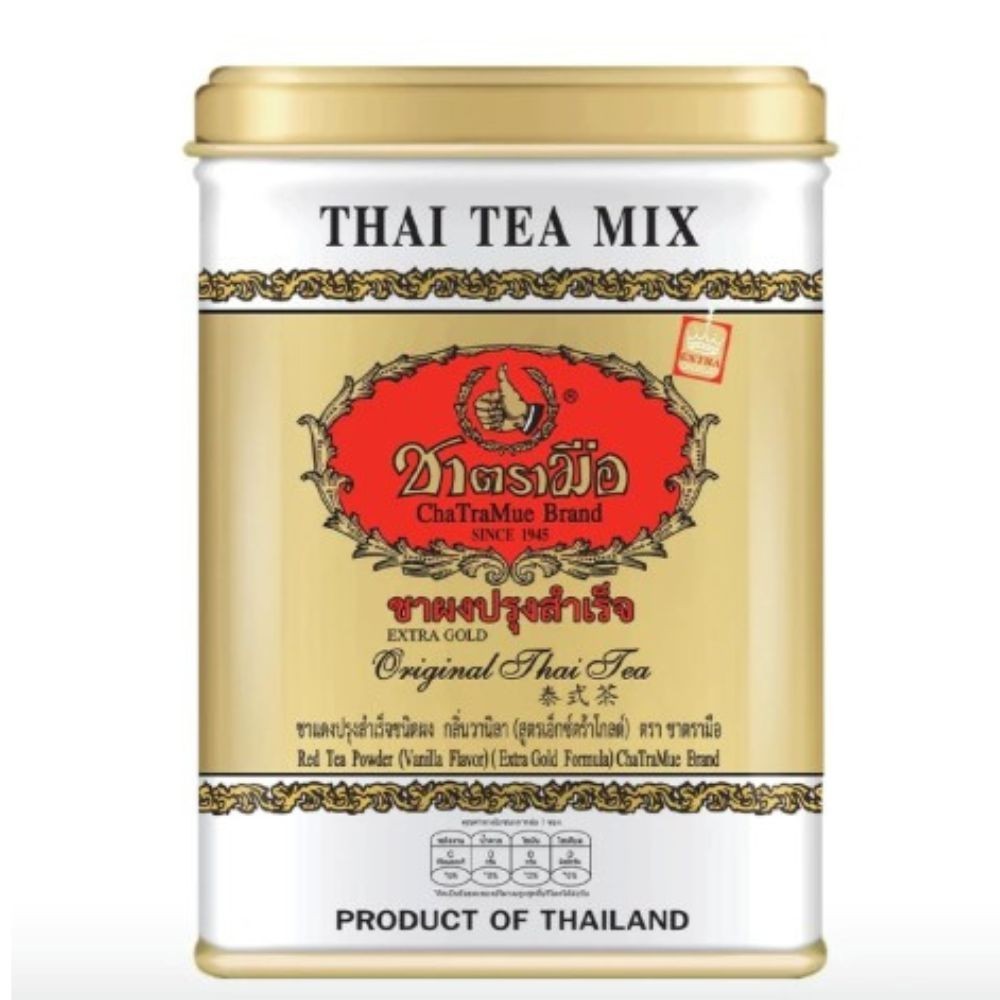 Chatramue Number One Brand Thai Tea Mix Number One Brand x2 Tin Cans(100 Sachets