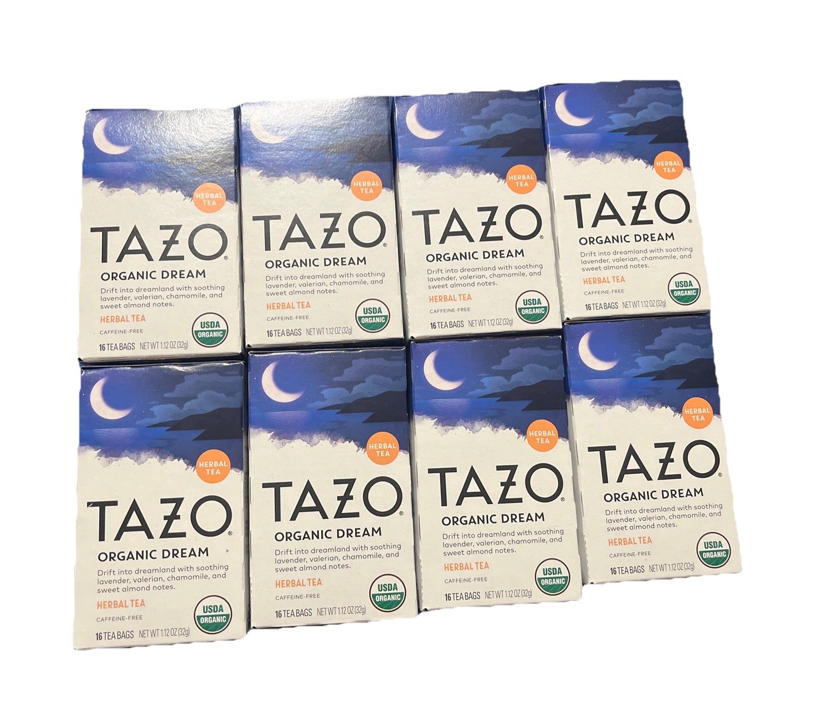 8x Tazo Regenerative Organic Dream Herbal Tea 16 Tea Bag Sleep New BB05/2027