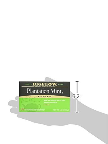 Bigelow Plantation Mint Black Tea 20 Count Individually Wrapped Fresh Flavor
