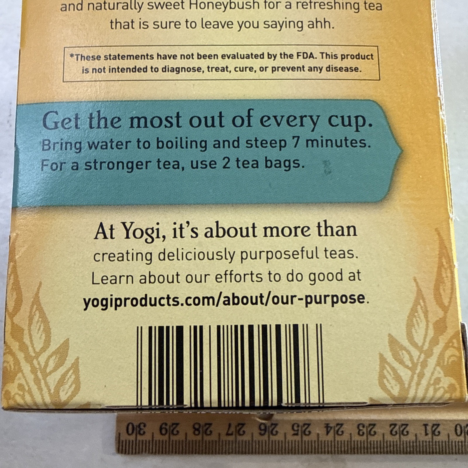 Yogi Tea Mandarin Mint Mindfulness Herbal Supplement Calm Clarity Organic Orange