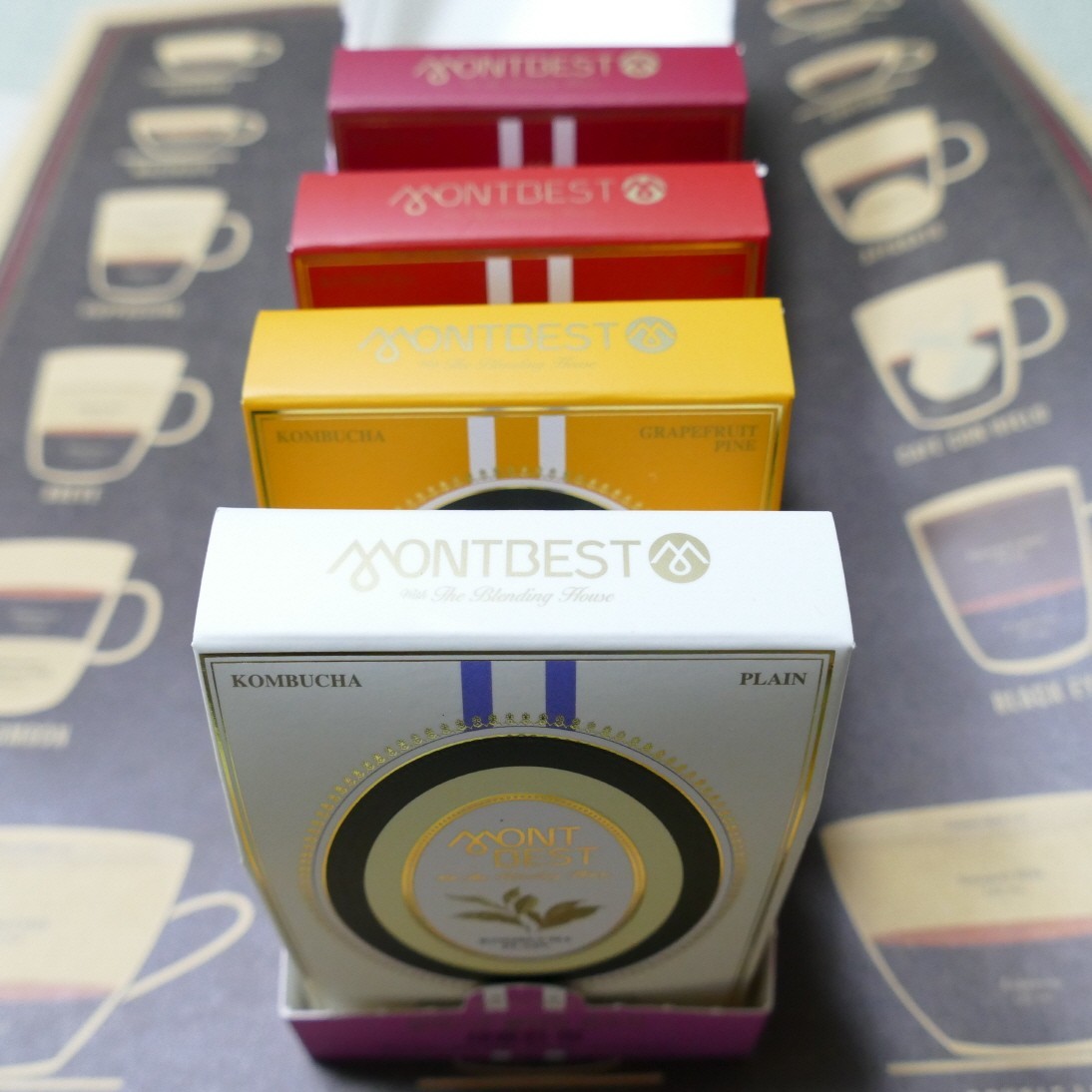 Montbest Kombu Tea, 4 Sour Flavors, Individually Packaged 40 pieces