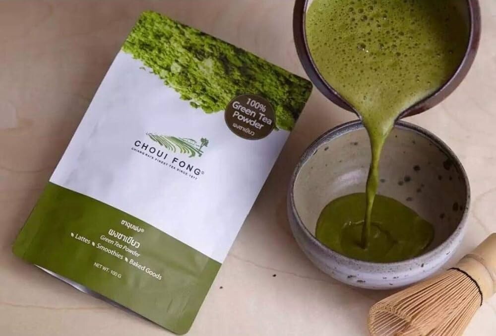 3X Choui Fong Matcha Green Tea Powder Lattes Smoothies Baked Goods Bakery 100 g.
