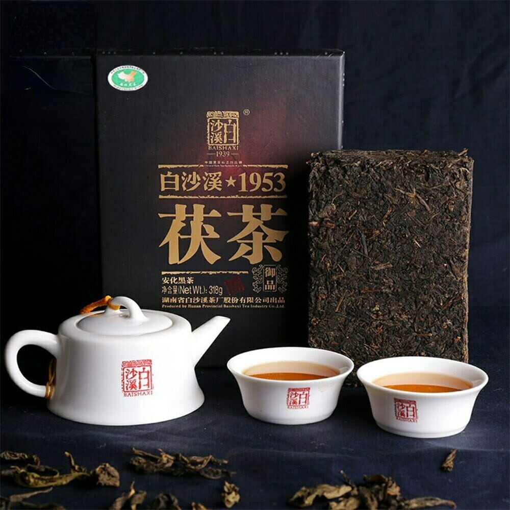 Anhua Baishaxi Yupin Fucha Dark Tea Brick Natural Herbal 318g