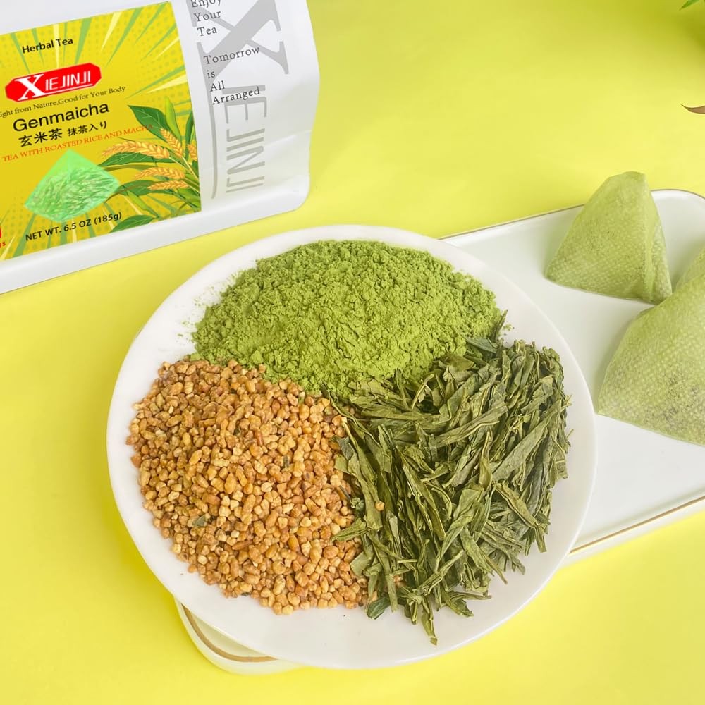 Genmaicha, Green Tea with Matcha – 3.7g x 50 Count, Japanese-style Roasted Br…