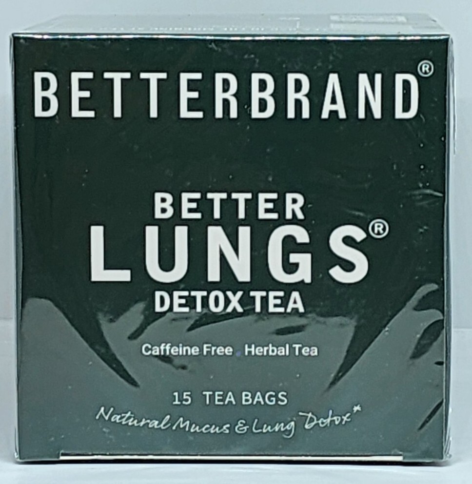 Betterbrand Better Lungs Detox Tea Caffeine Free Herbal Tea Bags Mullein Leaf