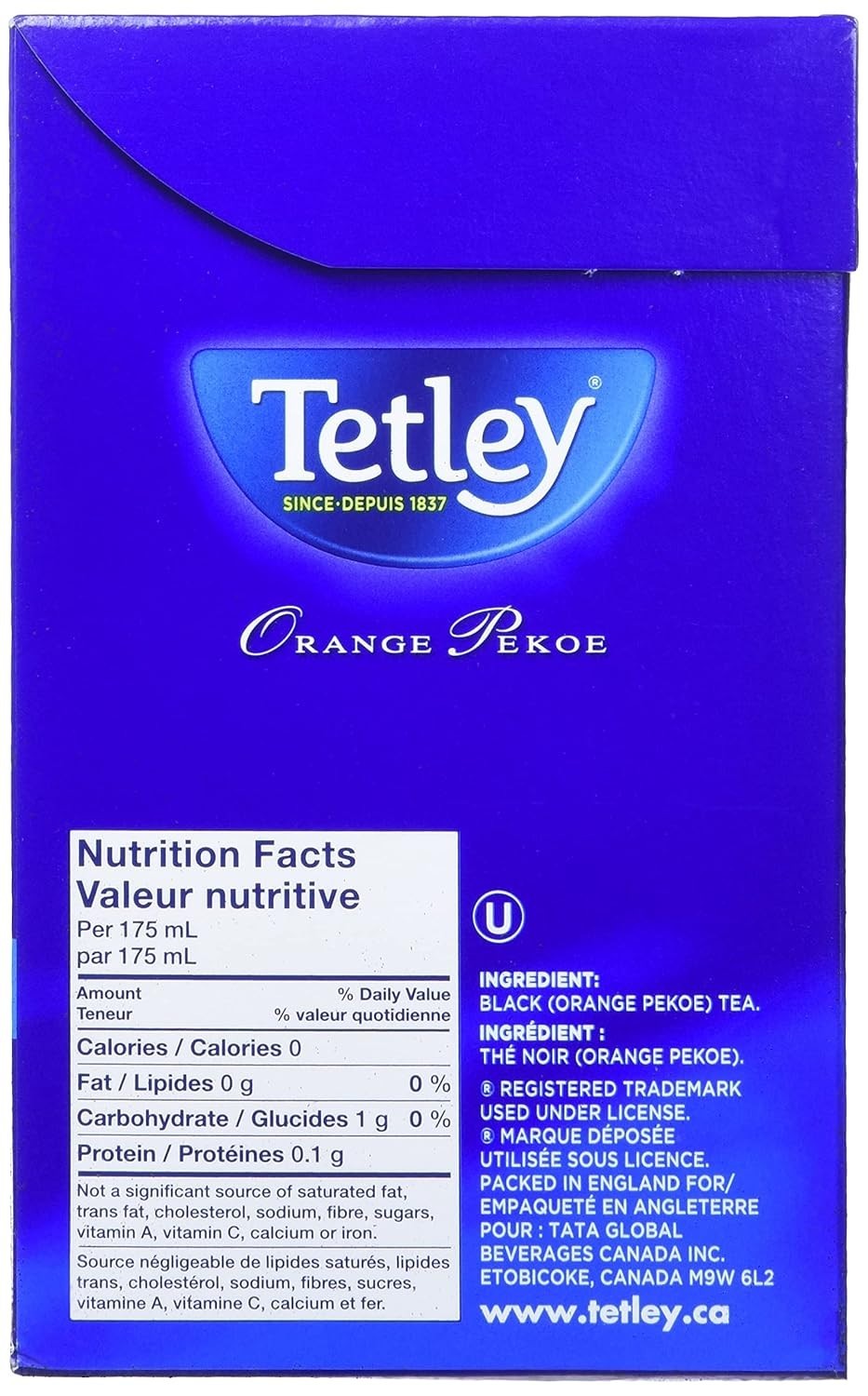 Tetley Orange Pekoe Tea, 144 Count Tea Bags, 454g/1lb – free shipping