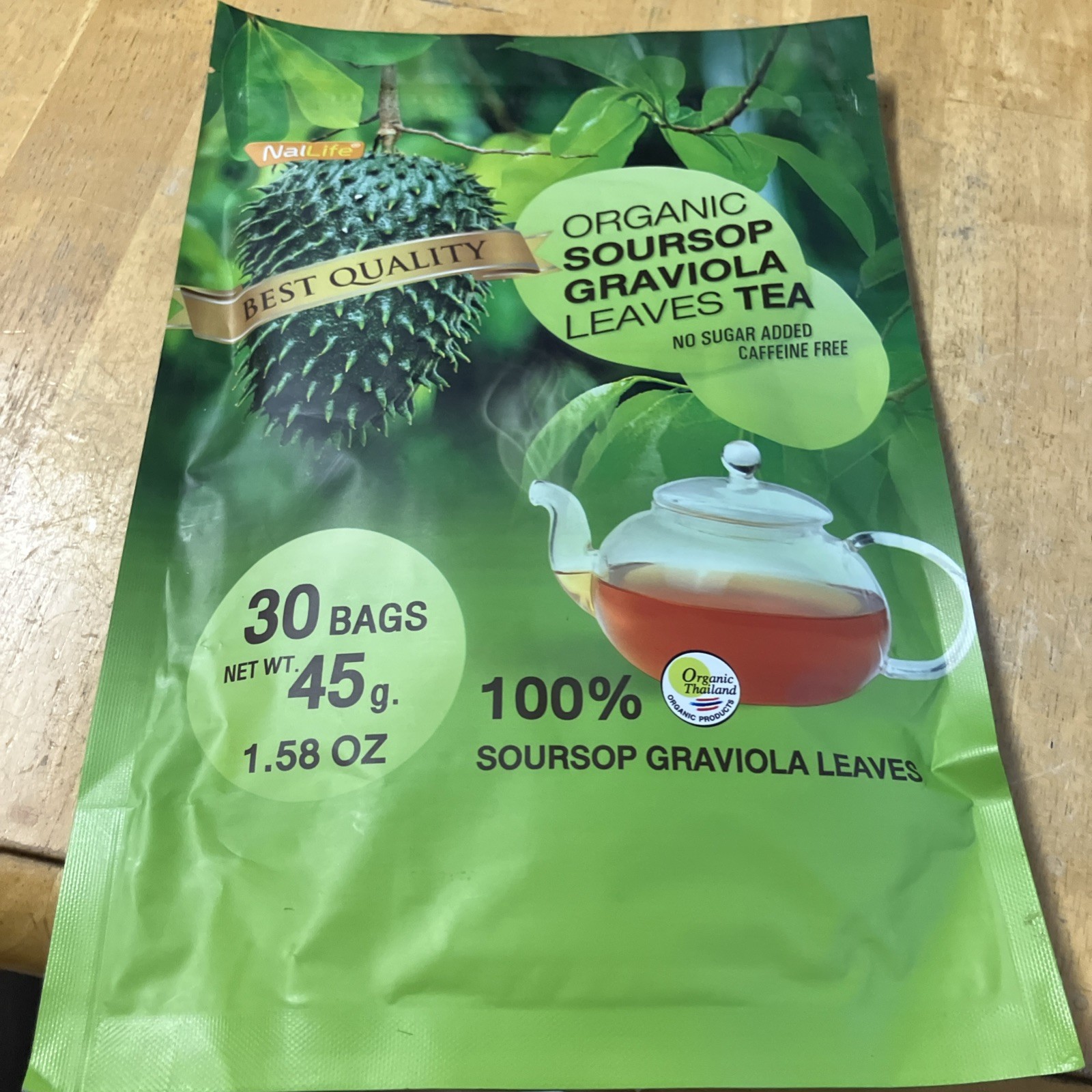 NalLife Organic Soursop Graviola Leaves Tea 30 Bags 7/3/2026 Caffeine Free