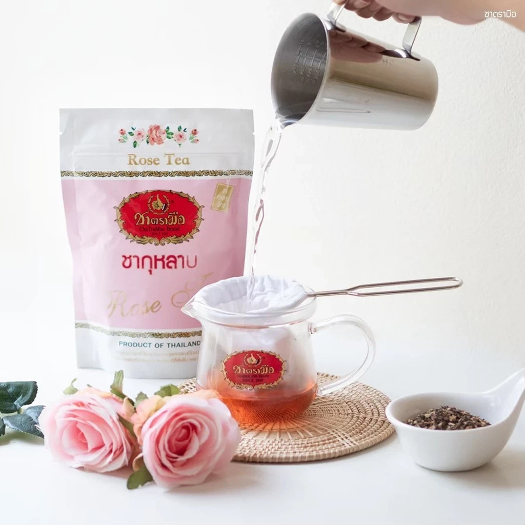 ChaTraMue Rose Tea Mix Tea Bags 30 Sachets x 2 Packs Thai Herbal Tea